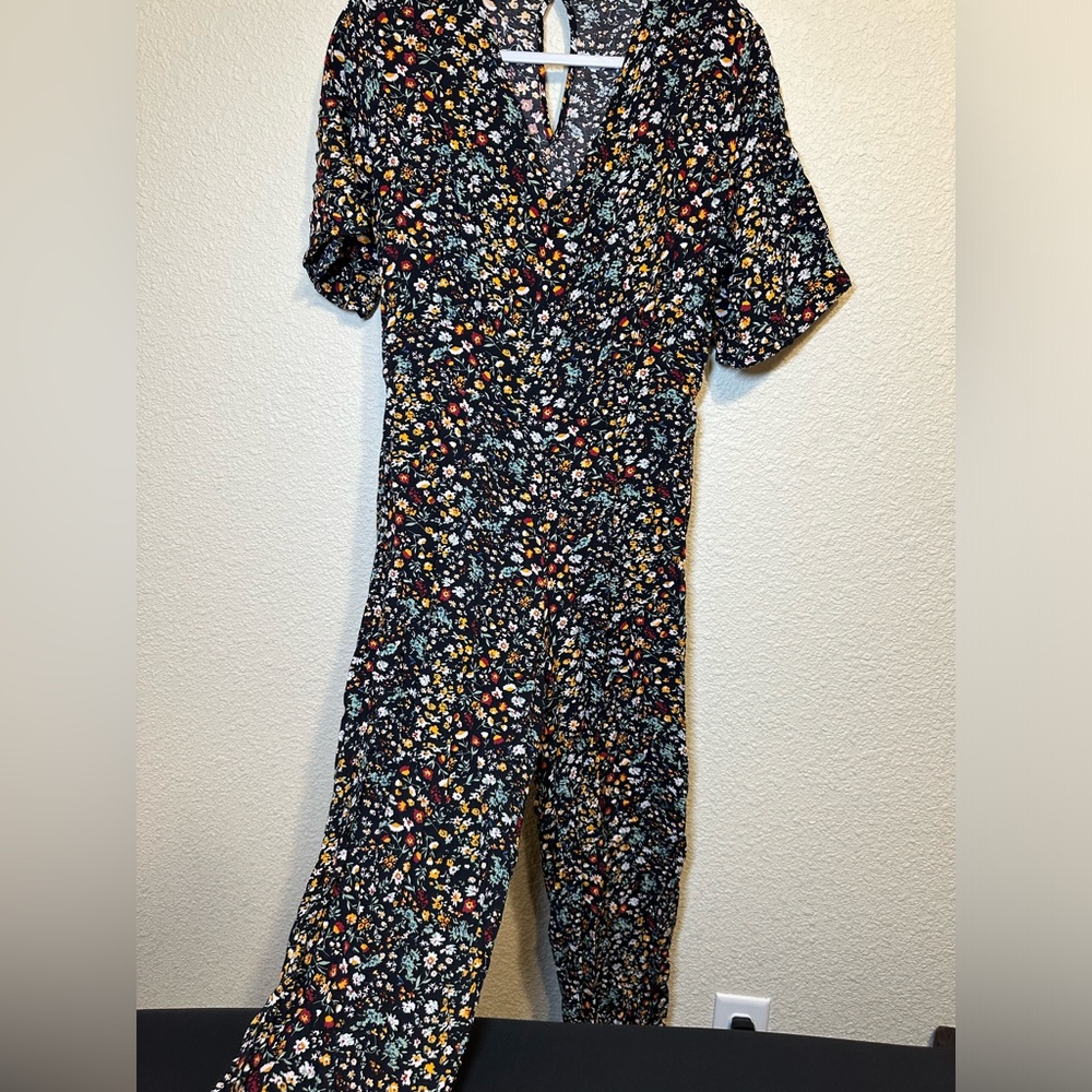 Black Floral Romper